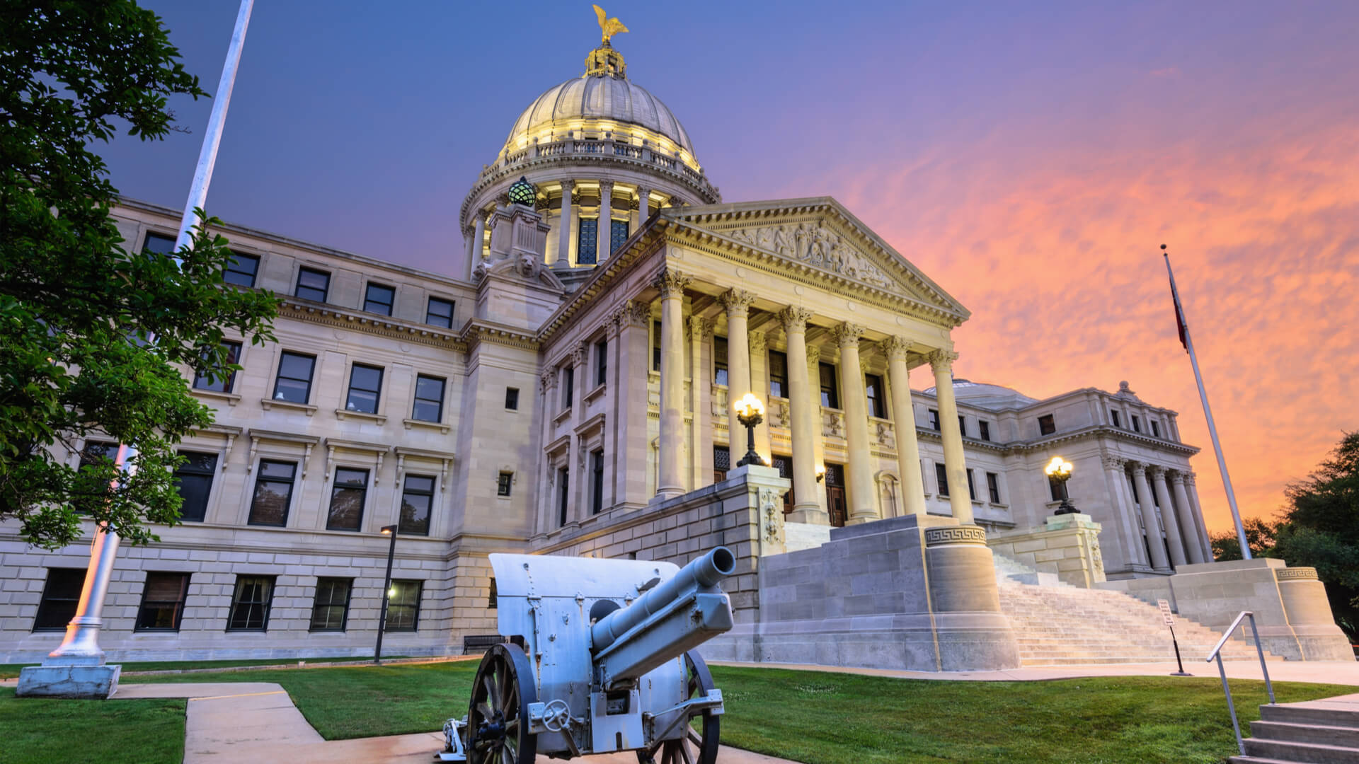 Mississippi state capitol building in Jackson, USA