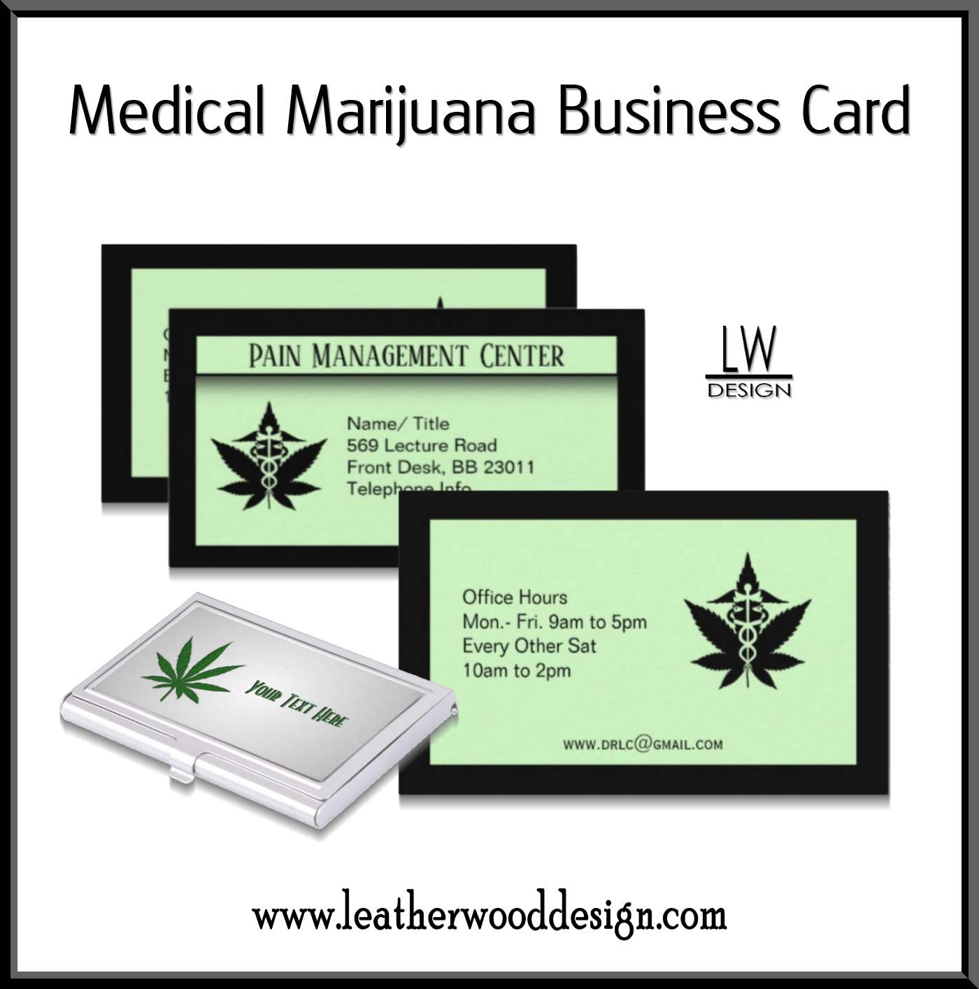 Medical Marijuana Business Card and Case Gift Shop and