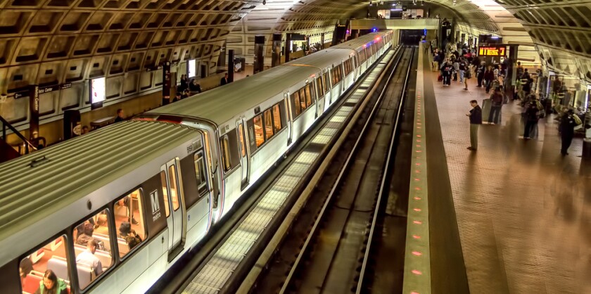 Washington,Dc,,Usa.,Circa,November,2011.,Subway,Coming,In,At