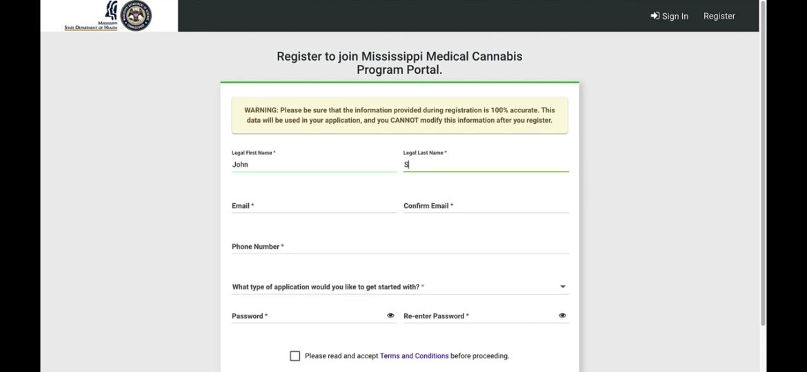 How to register as a medical cannabis patient in Mississippi