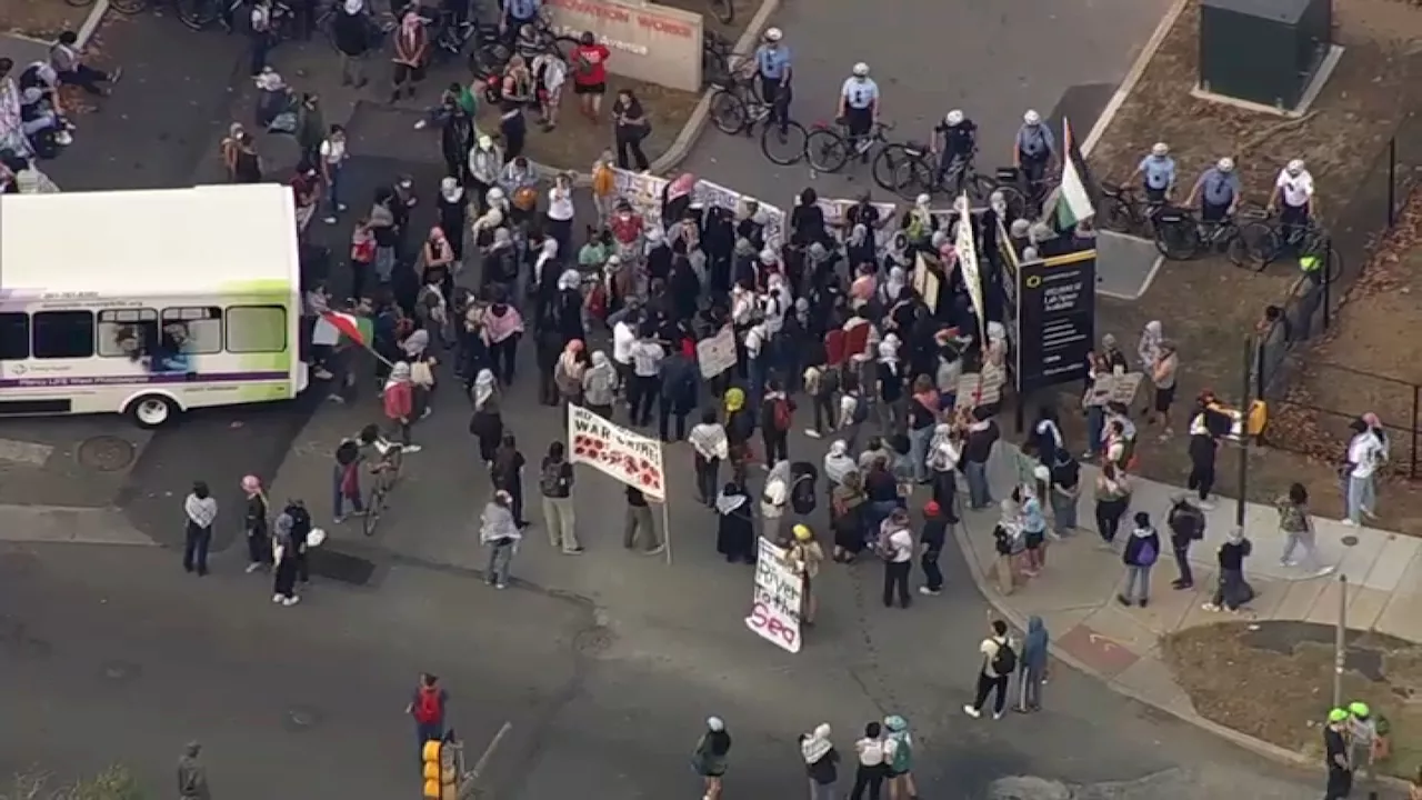 Pro-Palestinian group marches through Philly on anniversary of Hamas' attack on Israel